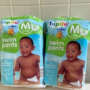 🌺Lupilu 2 Pack Swim Pants for Babies Size Medium (31+lbs)